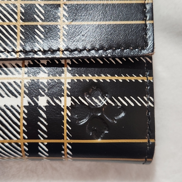 Patricia Nash Woodstock Leather Frame Wallet, Black & White Plaid - Picture 2 of 10